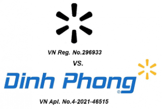 Phần hình của nhãn hiệu xin đăng ký “Đinh Phong, hình tia sáng” bị phản đối